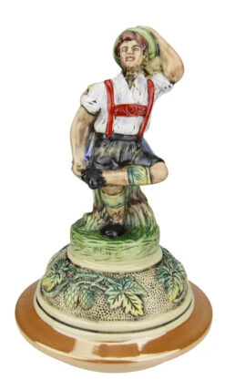 12 Liter Gold Multi-Color Beer Stein With Dancing Bavarian Couple Lid -German Wine Glass Shop 12 Liter Gold Mulit Color Beer Stein with Dancing Bavarian Couple Lid K300F Lid3 SM 47015.1523727094