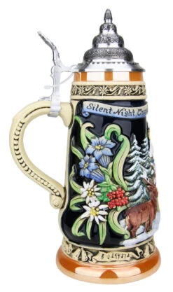 200th Anniversary Silent Night Chapel German Christmas Beer Stein | Musical -German Wine Glass Shop 200 Year Anniversary Silent Night Chapel Christmas German Beer Stein K047 LS SM 90271.1542245585