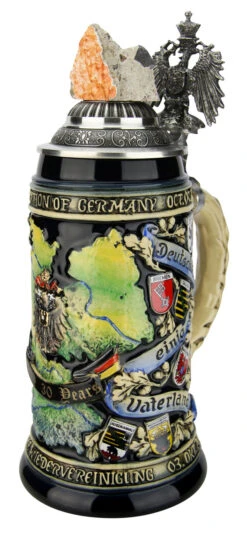 30 Years German Reunification Anniversary Beer Stein -German Wine Glass Shop 30 Years German Reunification Anniversary Beer Stein K717BL RA SM 52165.1591654221