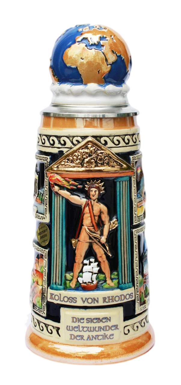 Seven Wonders of the Ancient World Beer Stein Seven Wonders Of The Ancient World Beer Stein -German Wine Glass Shop 7 Wonders of the Antique World Beer Stein K1025 FNT SM 91871.1395786438