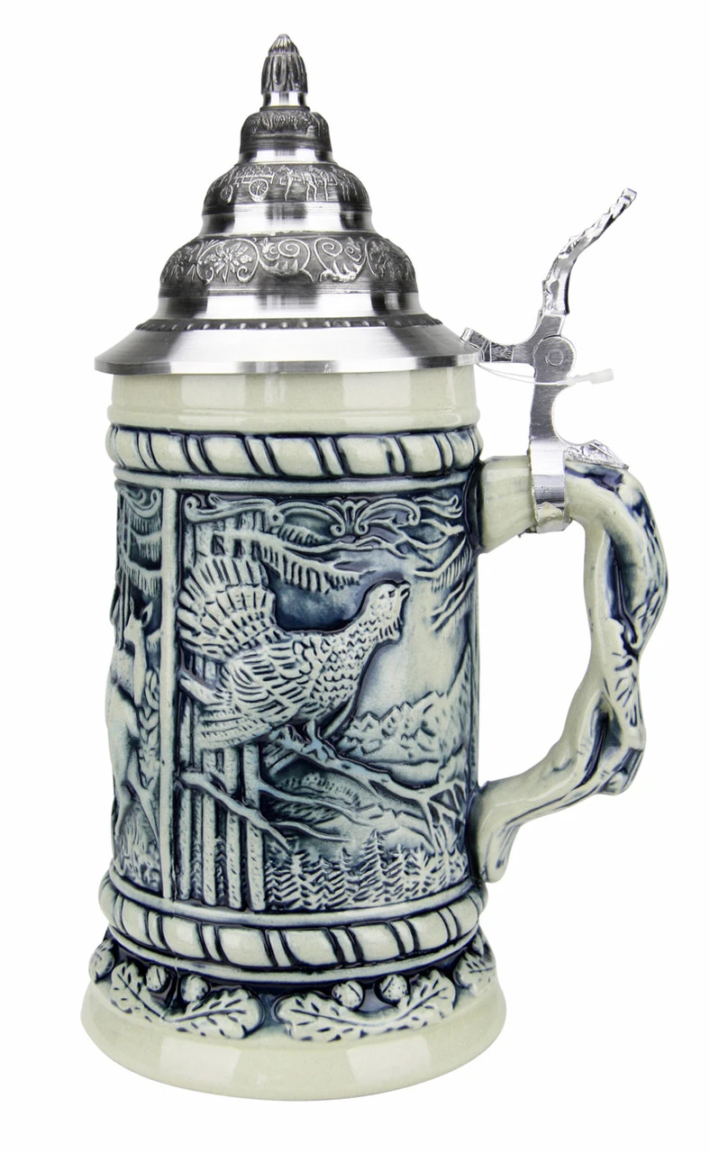 Alpine Wildlife Antique Style Beer Stein Alpine Wildlife Antique Style Beer Stein -German Wine Glass Shop Alpine Wildlife Antique Style Beer Stein K320 2SG RS SM 05478.1548786530