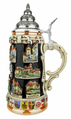 Alsace Souvenir Beer Stein -German Wine Glass Shop Alsace Souvenir Beer Stein K309AL RS SM 40519.1649887612