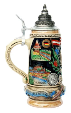 Austria Panorama Beer Stein -German Wine Glass Shop Austria Celebration Beer Stein K393A LS SM 06793.1401226017