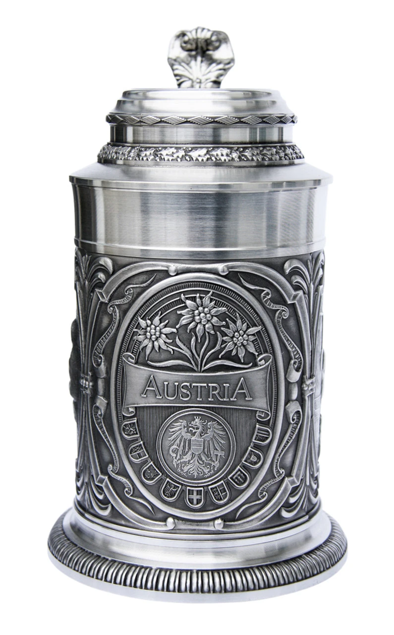 Austria Pewter Beer Stein Austria Pewter Beer Stein -German Wine Glass Shop Austria Pewter Beer Stein AS10944 FNT SM 98891.1398608735