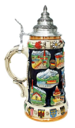Austria Commemorative Beer Stein -German Wine Glass Shop Austrian Panorama Beer Stein K309A LS SM 43965.1401226131