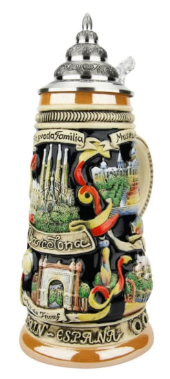 Barcelona Spain Beer Stein -German Wine Glass Shop Barcelona Spain Beer Stein K307BA RA SM 09748.1574957518