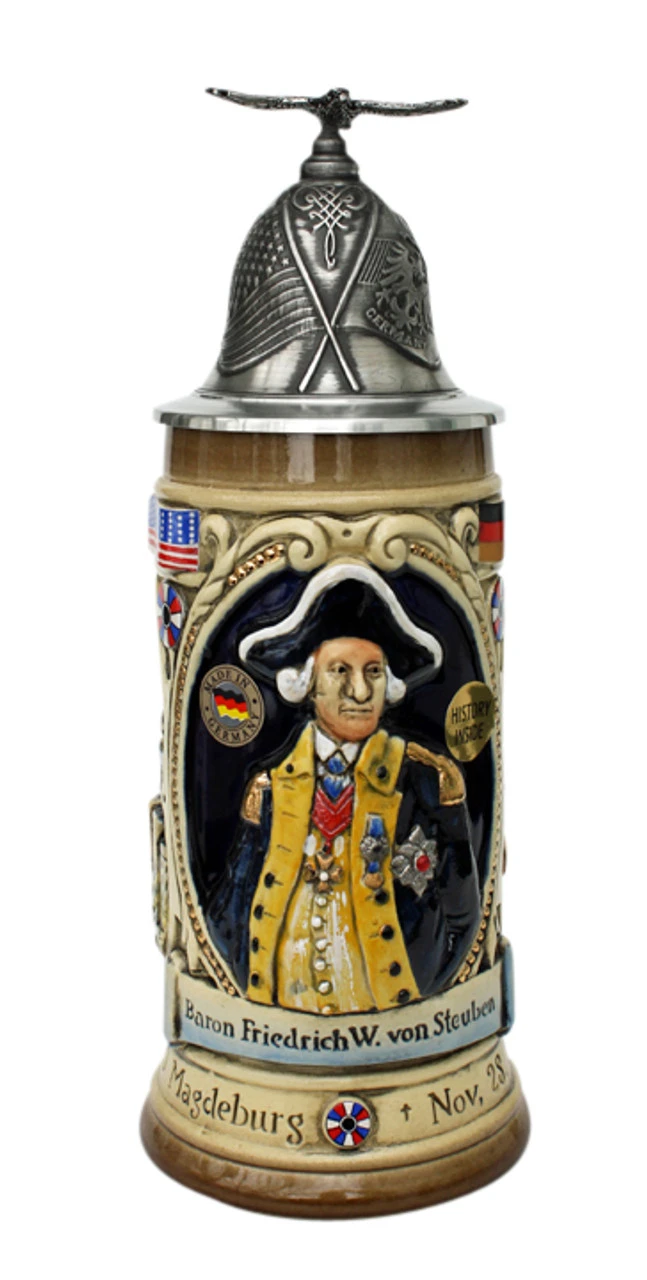 Baron Friedrich von Steuben Beer Stein Baron Friedrich Von Steuben Beer Stein -German Wine Glass Shop Baron Freidrich Von Steuben Beer Stein FNT SM 63318.1401226288