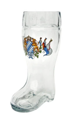 Bavaria Crest Glass Beer Boot 0.5 Liter -German Wine Glass Shop Bavaria Crest Glass Beer Boot 0.5 Liter Angle SM 48863.1510242151