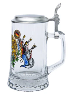Bavaria Crest Glass Beer Stein -German Wine Glass Shop Bavaria Crest Glass Beer Stein STB1 RS SM 31209.1510242702
