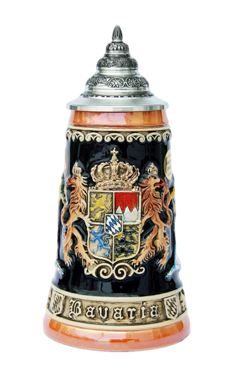 Bavaria Lion Crest Beer Stein Bavaria Lion Crest Beer Stein -German Wine Glass Shop Bavaria Lion Crest Beer Stein K200WB FNT SM 14432.1489975059