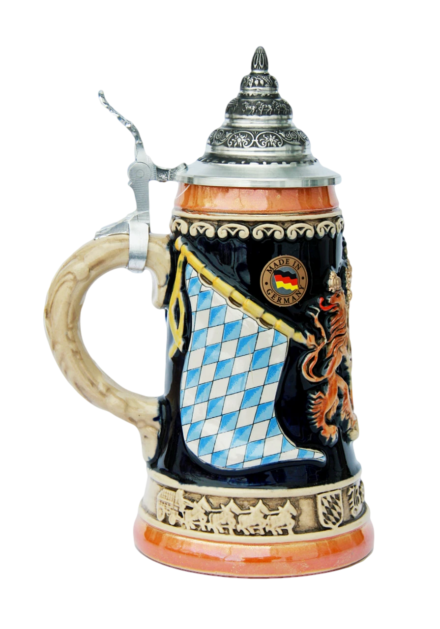 Bavaria Lion Crest Beer Stein Bavaria Lion Crest Beer Stein -German Wine Glass Shop Bavaria Lion Crest Beer Stein K200WB LS SM 19659.1395851639