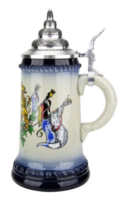 Bavarian Lions And Crown Coat Of Arms Beer Stein -German Wine Glass Shop Bavaria Lion Crest Beer Stein K451blB RS SM 05647.1489702227
