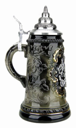 Bavaria Pewter Lion Crest Beer Stein -German Wine Glass Shop Bavaria Pewter Lion Crest Beer Stein K455SZB LS SM 91342.1490903076