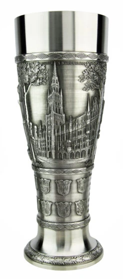 Bavaria Pewter Wheat Beer Tulip -German Wine Glass Shop Bavaria Pewter Wheat Beer Tulip AS60205 Side 4 SM 87196.1605828357