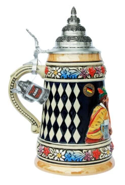 Bavarian Arm Wrestler Beer Stein -German Wine Glass Shop Bavarian Arm Wrestler Beer Stein K365 LS SM 48798.1489161654