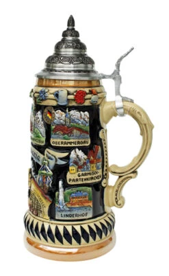 Bavarian Celebration Beer Stein -German Wine Glass Shop Bavarian Bayern Panorama Beer Stein K309B RS SM 80676.1500389708