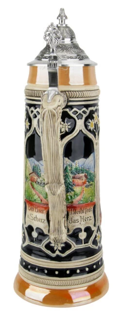 Bavarian Hunters Traditional Style 2 Liter Beer Stein -German Wine Glass Shop Bavarian Hunters 2 Liter Beer Stein T0080204 4 Back SM 59811.1479049677