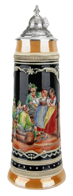 Bavarian Hunters Traditional Style 2 Liter Beer Stein