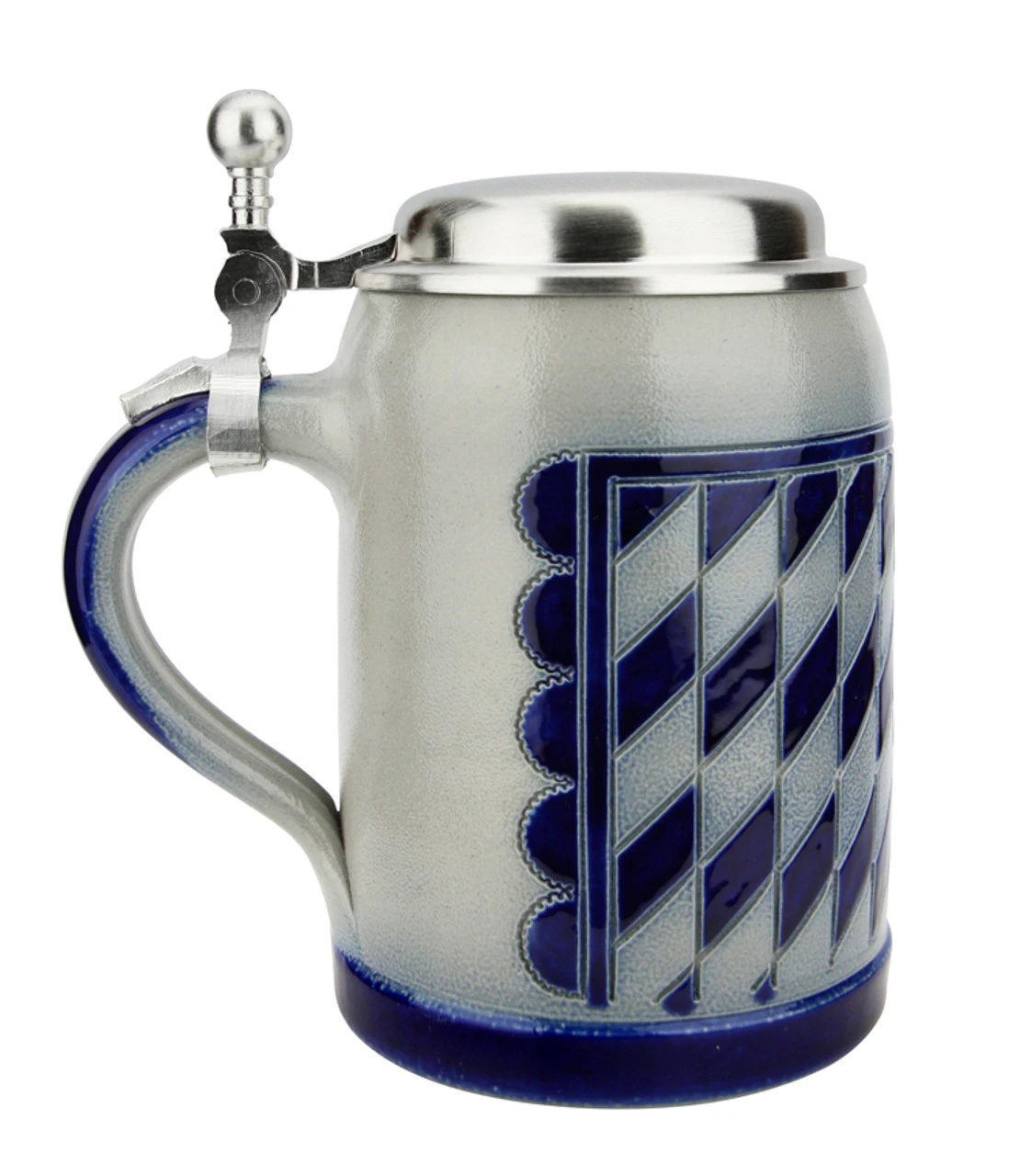 Bavarian Pattern 0.5 Liter Salt Glaze Stoneware Beer Stein -German Wine Glass Shop Bavarian Pattern 0.5 Liter Salt Glaze Stoneware Beer Stein GM3005 LS SM 53398.1618262768