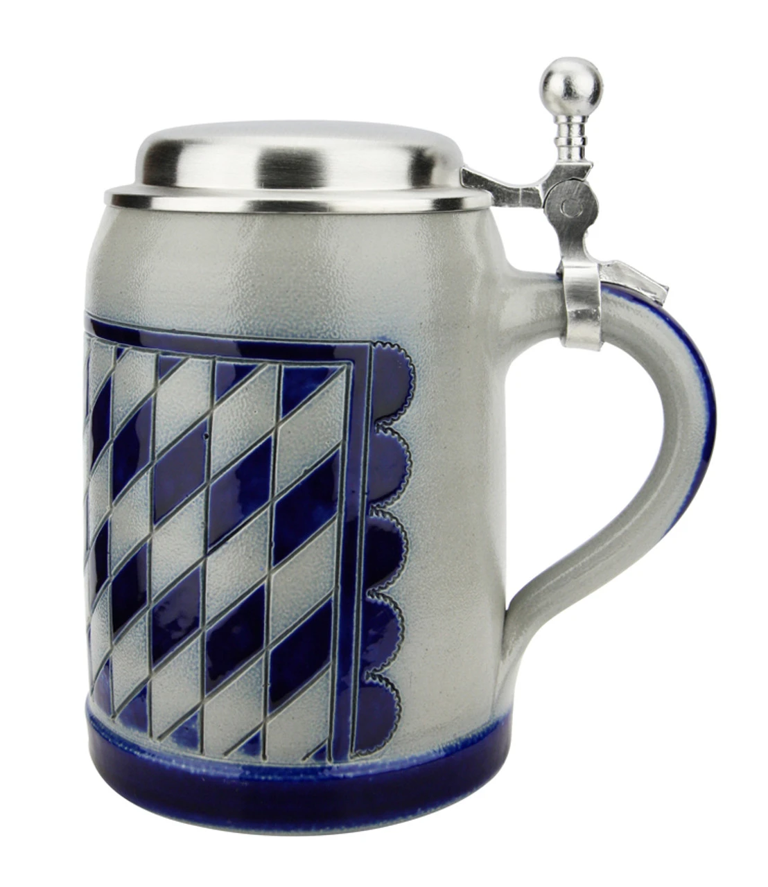 Bavarian Pattern 0.5 Liter Salt Glaze Stoneware Beer Stein -German Wine Glass Shop Bavarian Pattern 0.5 Liter Salt Glaze Stoneware Beer Stein GM3005 RS SM 39792.1618262803