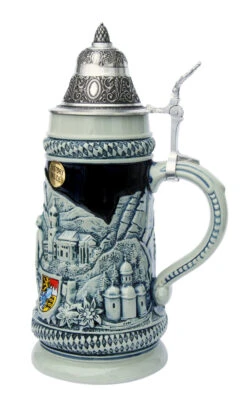 Bavarian Traditions Beer Stein Cobalt Blue -German Wine Glass Shop Bavarian Traditions Beer Stein Cobalt Blue KT1720EZ RS SM 46776.1401298846