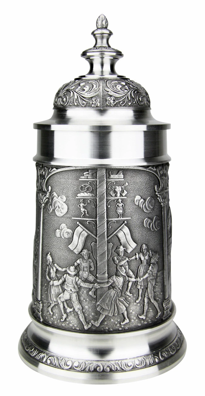 Bavarian Village Maypole Pewter Beer Stein Bavarian Village Maypole Pewter Beer Stein -German Wine Glass Shop Bavarian Village Maypole Pewter Beer Stein DN8545SDZ FNT SM 64014.1541621537
