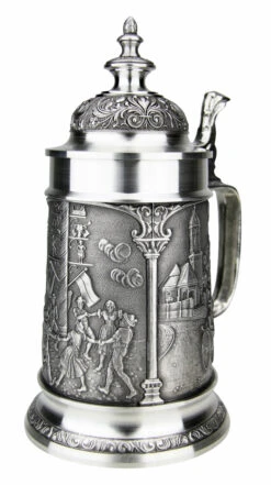 Bavarian Village Maypole Pewter Beer Stein 4 Bavarian Village Maypole Pewter Beer Stein -German Wine Glass Shop Bavarian Village Maypole Pewter Beer Stein DN8545SDZ RA SM 17896.1541621537