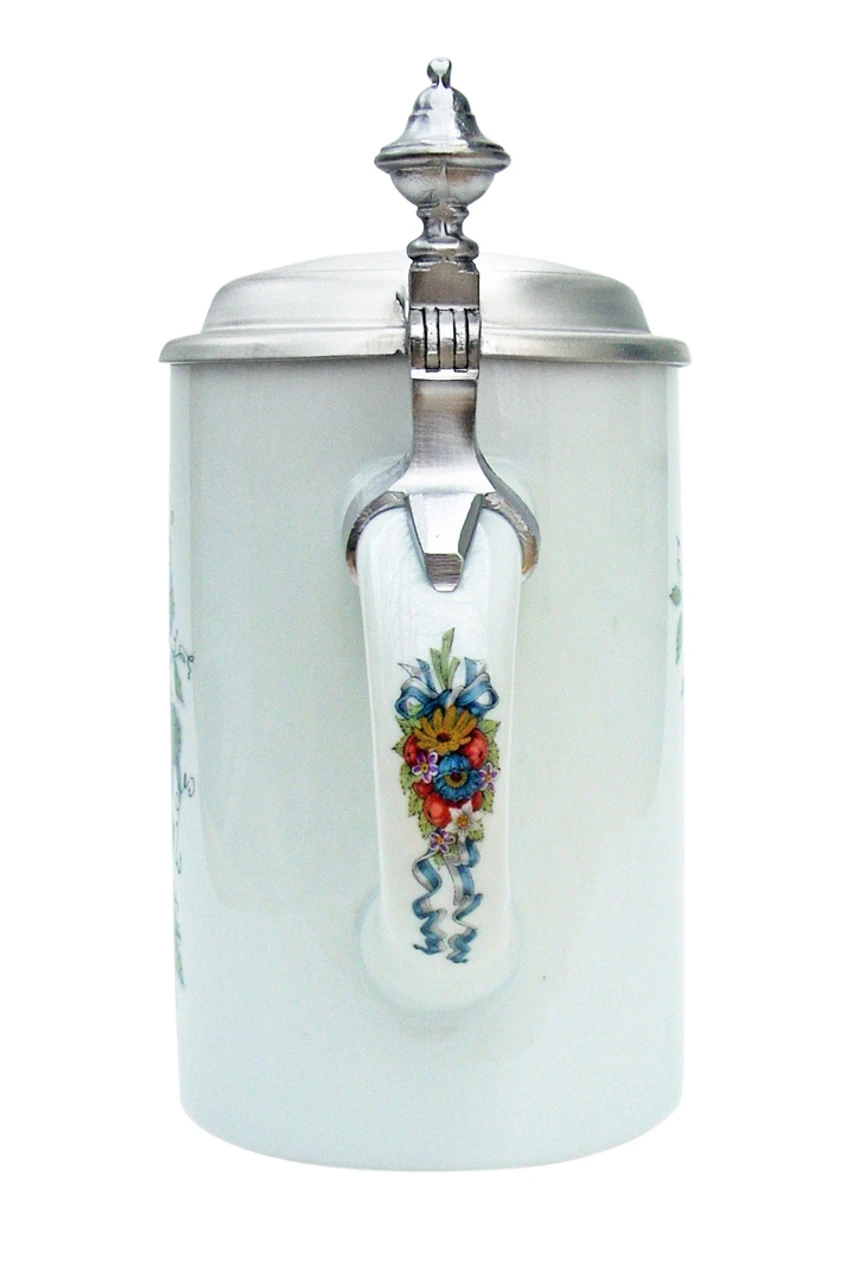 Beer Maiden Porcelain Beer Stein Zimmermann Beer Maiden Porcelain Beer Stein -German Wine Glass Shop Beer Maiden Porcelain Beer Stein Z149 Back SM 84384.1425412140