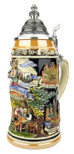 Beer Garden Panorama Grotto Stein | 1 Liter -German Wine Glass Shop Beergarden Panorama Grotto Beer Stein ZB1993996 A SM 04768.1574958470