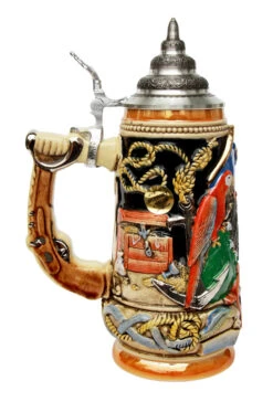 Blackbeard The Pirate Beer Stein -German Wine Glass Shop Blackbeard the Pirate Beer Stein K313P LS SM 78890.1431539172