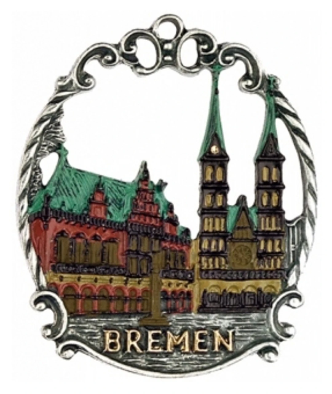 Bremen German Pewter Christmas Tree Ornament Bremen German Pewter Christmas Tree Ornament -German Wine Glass Shop Bremen German Pewter Christmas Tree Ornament KN1401427C 46606.1508953740