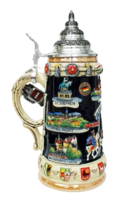 Budapest Commemorative Beer Stein -German Wine Glass Shop Budapest Commemorative Beer Stein K309BU LS SM 06325.1401735669