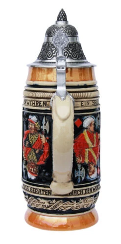 Card Player Beer Stein -German Wine Glass Shop Card Players Beer Stein KT1329BZ Back SM 68331.1401390515