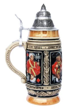 Card Player Beer Stein -German Wine Glass Shop Card Players Beer Stein KT1329BZ LS SM 47271.1401390515