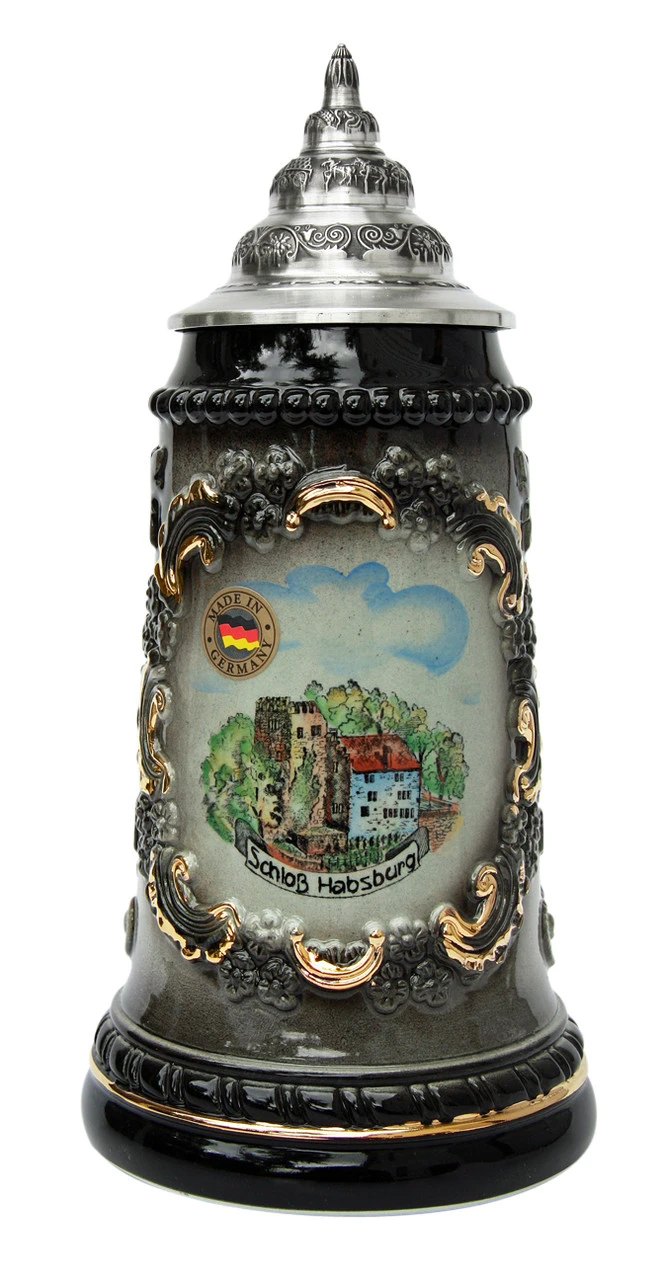 Habsburg Castle Souvenir Beer Stein Habsburg Castle Souvenir Beer Stein -German Wine Glass Shop Castle Habsburg Souvenir Beer Stein K455SH FNT SM 05437.1416684332