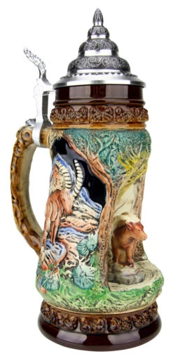 Chamois Wildlife Grotto Beer Stein -German Wine Glass Shop Chamois Wildlife Grotto Beer Stein K335BCH A2 SM 67014.1547171253