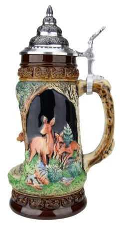 Chamois Wildlife Grotto Beer Stein -German Wine Glass Shop Chamois Wildlife Grotto Beer Stein K335BCH RS SM 02408.1547179903
