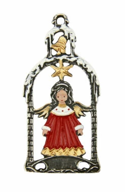 Chapel Angel German Pewter Christmas Ornament