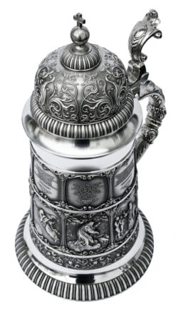 Creation Pewter Beer Stein -German Wine Glass Shop Creation Pewter Beer Stein AS60318 Angle SM 30578.1398608932