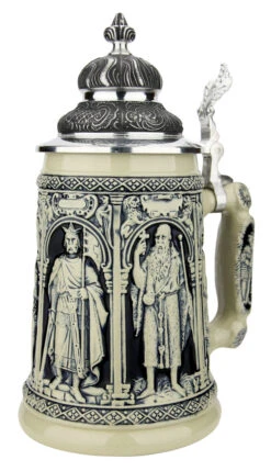Crusaders Beer Stein | Cobalt -German Wine Glass Shop Crusaders Beer Stein Cobalt KT1338EZ RA SM 40149.1633472729