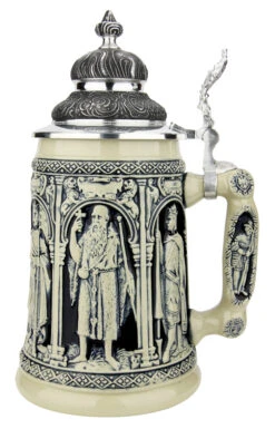 Crusaders Beer Stein | Cobalt -German Wine Glass Shop Crusaders Beer Stein Cobalt KT1338EZ RS SM 12327.1633472773