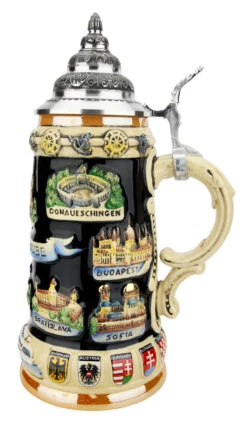 Danube River Commemorative Stein -German Wine Glass Shop Danube River Commemorative Stein K309DO RS SM 70929.1618332325