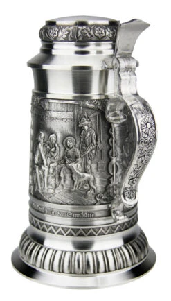 Defregger Pewter Beer Stein | 1 Liter -German Wine Glass Shop Defregger Pewter Beer Stein 1 Liter DN8824Z Back SM 55158.1511061308