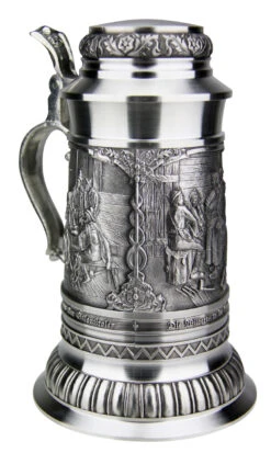 Defregger Pewter Beer Stein | 1 Liter -German Wine Glass Shop Defregger Pewter Beer Stein 1 Liter DN8824Z LA SM 38866.1511061308
