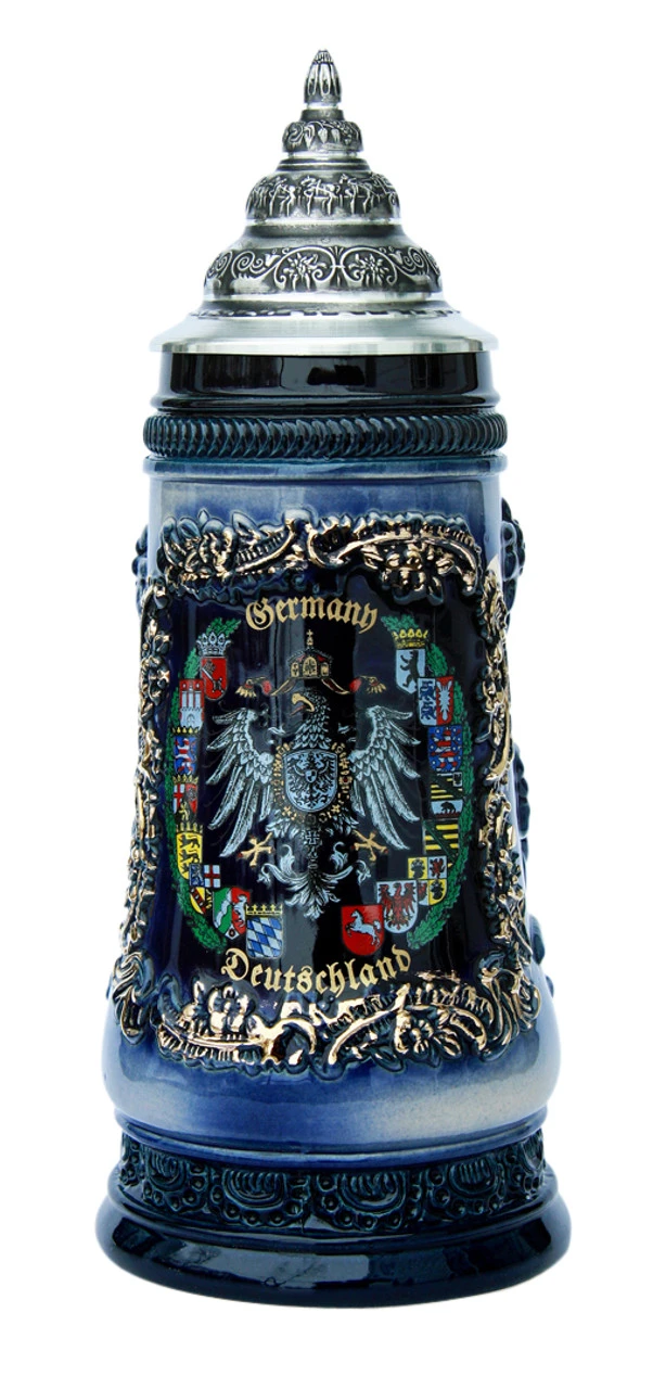 Deutschland Alpine Flowers Beer Stein Deutschland Alpine Flowers Beer Stein -German Wine Glass Shop Deutschland Alpine Flowers Beer Stein K709BL FNT SM 43281.1401395493