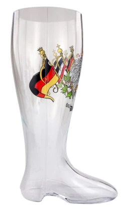 Deutschland Crest Glass Beer Boot 2 Liter 2 Deutschland Crest Glass Beer Boot 2 Liter -German Wine Glass Shop Deutschland Crest Glass Beer Boot 2 Liter GS2820DF Side 2 SM 10409.1574965077
