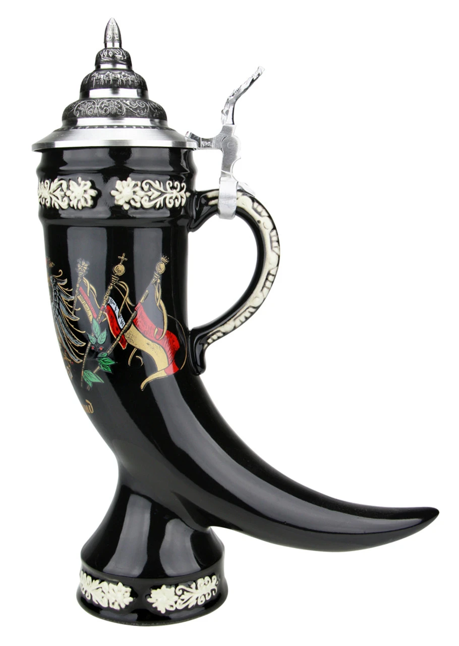 Deutschland Drinking Horn Beer Stein Deutschland Drinking Horn Beer Stein -German Wine Glass Shop Deutschland Drinking Horn Beer Stein K2991SD RS SM 90780.1541096891