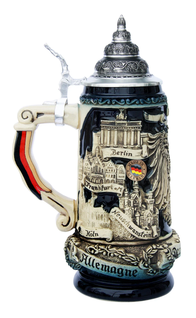 Deutschland Eagle Panorama Beer Stein Cobalt Deutschland Eagle Panorama Beer Stein Cobalt -German Wine Glass Shop Deutschland Eagle Panorama Beer Stein Cobalt K393SGE LS SM 72806.1401395709