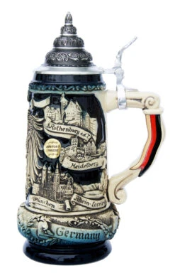 Deutschland Eagle Panorama Beer Stein Cobalt 2 Deutschland Eagle Panorama Beer Stein Cobalt -German Wine Glass Shop Deutschland Eagle Panorama Beer Stein Cobalt K393SGE RS SM 60981.1401395709