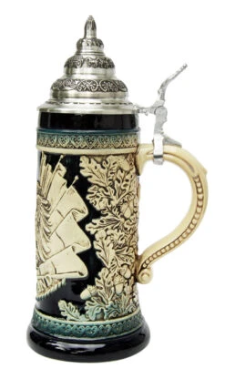 Deutschland Eagle And Flags Beer Stein Cobalt -German Wine Glass Shop Deutschland Eagle and Flags Beer Stein Cobalt K1115BLE RS SM 50335.1416844931